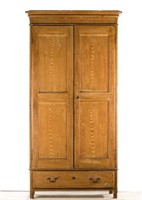 19th C. Southern Grain Painted Pine Wardrobe