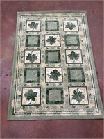 45”x48” Green Area Rug