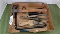 PINE KNOT HAMMER AND TOOL LOT