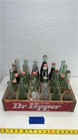 Dr Pepper crate & pop bottles