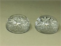 pair of glass paper weights