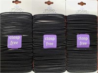 3X48 STUDIO CALSP FREE ELASTIC HAIR TIES