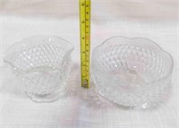 2 Vintage American Glass Candy Dishes