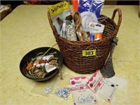 Basket of craft supplies