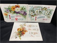 Vintage German Litho Art Cards Bible Verses