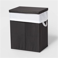 Laundry Hamper with Lift Liner and Lid Black - Bri