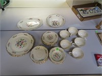 32 Pc Vtg Homer Laughlin Virginia Rose 6 Place