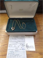14k  necklace w/ appraisal 18-in chain Barry Grant
