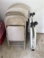 Folding chairs and cart