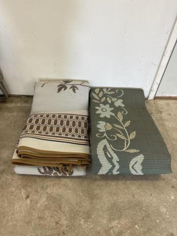 2 Large Outdoor Deck Rugs