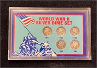 World War II Silver Dime Set