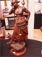 Metal figurine of a Dutch peasant girl
