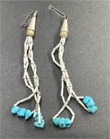 SILVER AND TURQUOISE EARRINGS