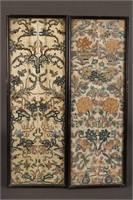 Two Chinese Qing Dynasty Embroidered Textiles,