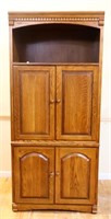 Oak 4 door entertainment cabinet