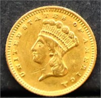 1861 $1 gold coin