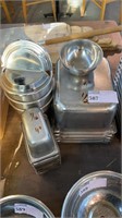 1 LOT ASSORTED 5 1/2 6IN STAINLESS STEEL PANS &