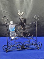 Metal Rooster Book Holder