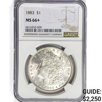1883 Morgan Silver Dollar NGC MS66+