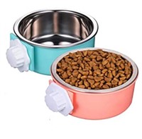 2 Pack Stainless Steel Bowl for Dog Crate