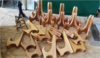 Wood Plate stands, two sizes