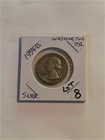 Early 1959-D Washington Silver Quarter