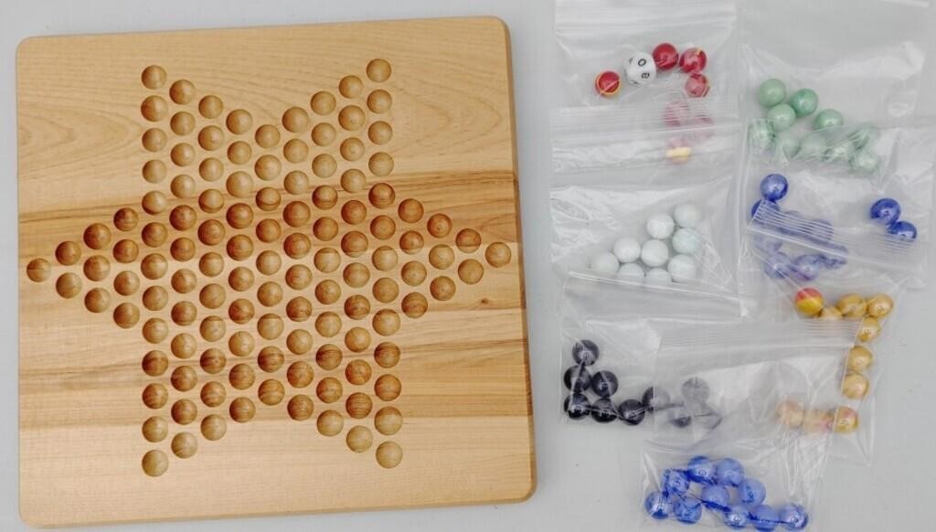 Chinese Checker Set Solid Wood By: Castle Classic