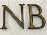 Metal Screw-In Letters "N" & "B"
