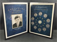 1964 90% Silver JFK + (10) Clad JFK in Folio