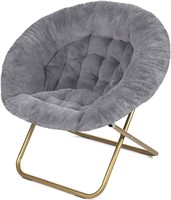 Milliard Cozy Chair/Faux Fur Saucer Chair (Grey)