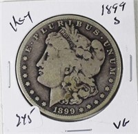 1899 S MORGAN DOLLAR  VG  KEY