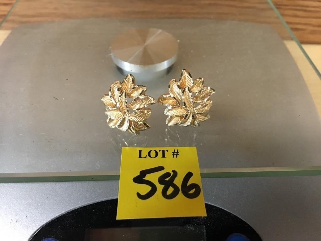 Earrings Marked 14K CU 7 grams