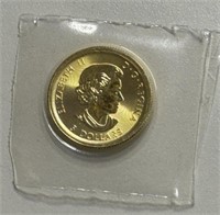 2019 $5 3.3g GOLD CANADIAN COIN