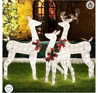 Shintenchi 3-Piece LED Lighted Christmas Deer