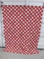 63" x 77" Vintage Handmade Quilt