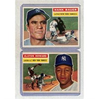 (2) 1956 Topps Baseball Stars/hof