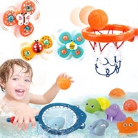 Bath Toys Playset, Fun Basketball Hoop & Balls,