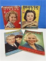4x 1930s Movie Mirror Magazines including Sonja