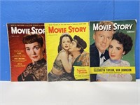 3x 1950 Movie Story Magazines Including Elizabeth