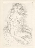 Raoul Dufy original etching "Amphitrite"