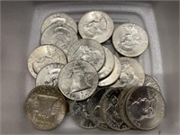 $10 in 90% Franklin Halves