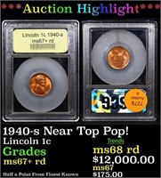 ***Auction Highlight*** 1940-s Lincoln Cent Near T