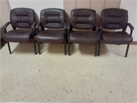 4 Brown Office Chairs