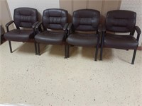 4 Brown Office Chairs