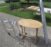 Metal ironing board, table, walker