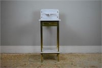 Brass and marble gentleman's washstand