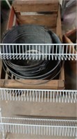 Wire Rack, Galvanized Buckets, Wood Crate