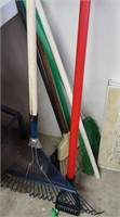 Snow Shovel, Brooms, Leaf Rake