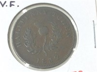 1832 (vf) Nova Scotia 1/2 Penny Token