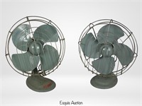 Two Vintage Dominion Oscillating Fans